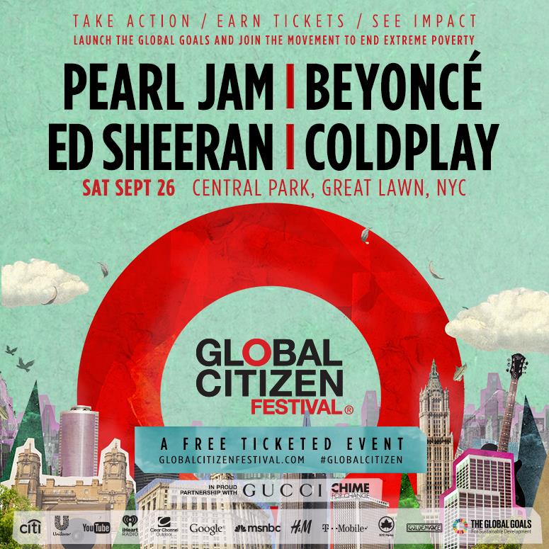 in what cities is the global citizen festival
