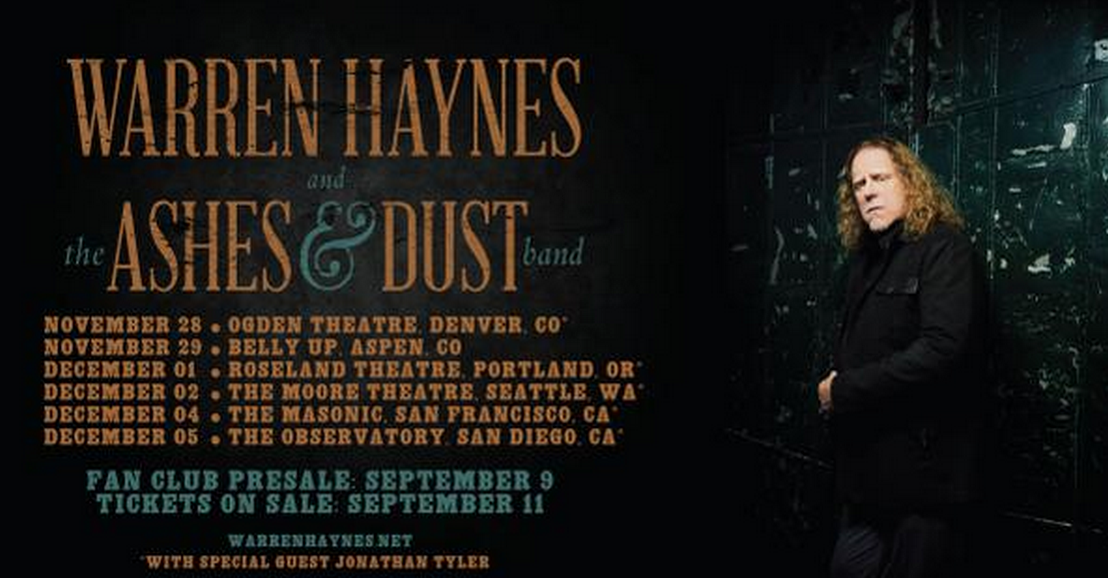 Warren Haynes Adds Tour Dates with Ashes & Dust Band