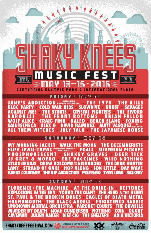 Shaky Knees Announces Artist Additions