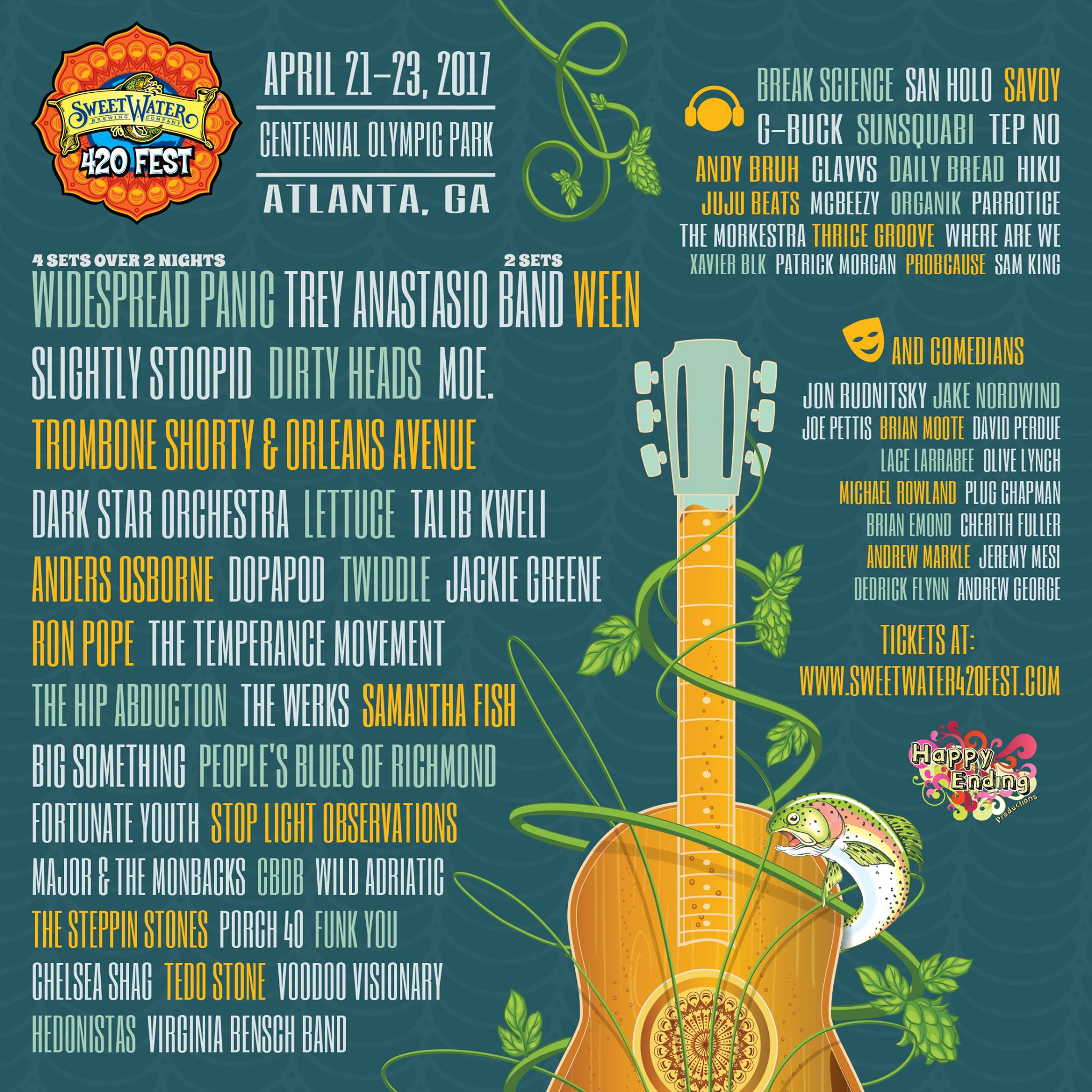 Sweetwater 420 Festival Unveils Full Lineup