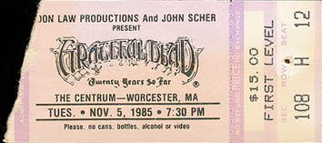 Revisiting The Grateful Dead at the Centrum on 11/5/85