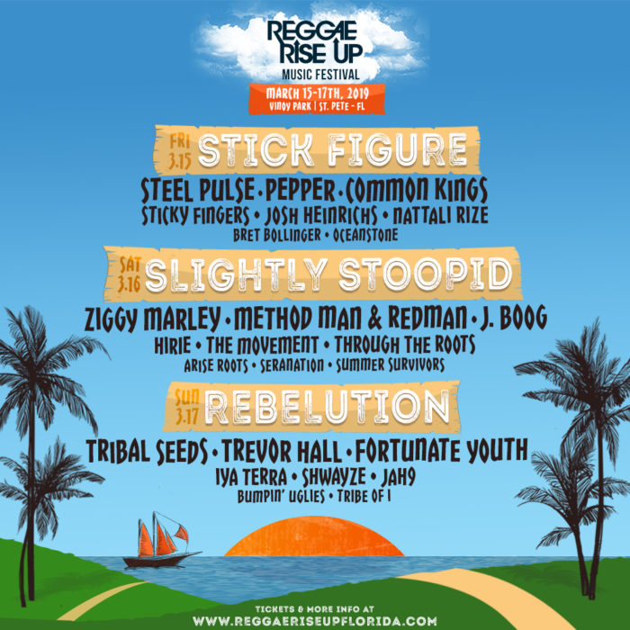 Slightly Stoopid, Rebelution and Stick Figure To Lead 2019 Reggae Rise Up Festival