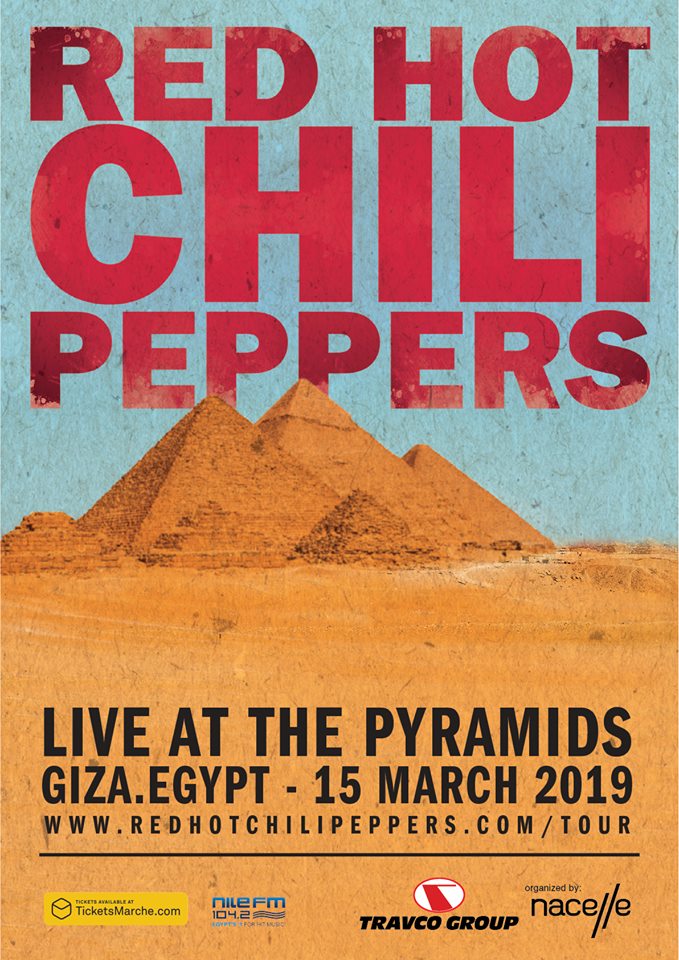 Red Hot Chili Peppers Schedule Show at Giza Pyramids in Egypt