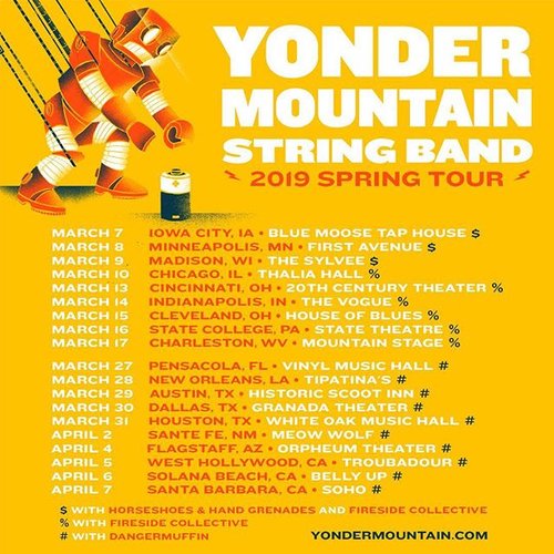 Yonder Mountain String Band Schedule Spring Tour Dates