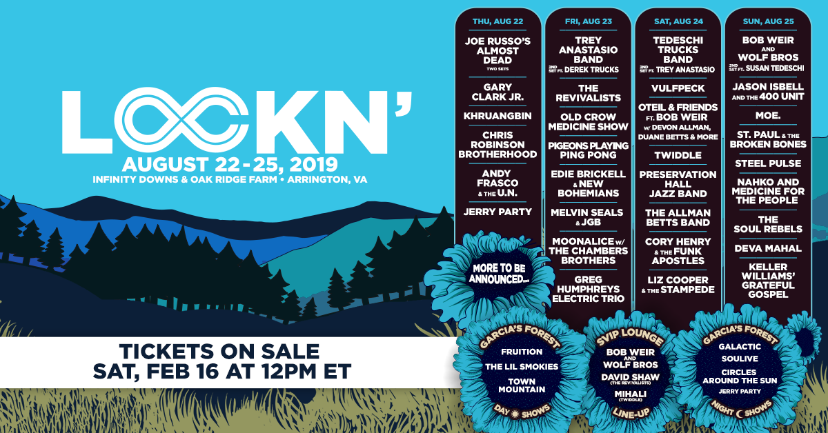 LOCKN' Festival Drops 2019 Lineup Trey Anastasio Band feat. Derek