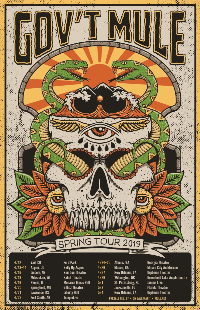 Gov't Mule Schedule 2019 Spring Tour