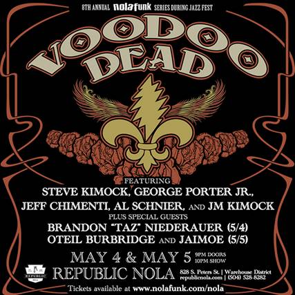 Voodoo Dead Add Oteil Burbridge, Jaimoe, and Brandon Taz Niederauer to Jazz Fest Shows
