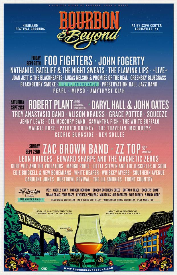 Bourbon & Beyond Sets 2019 Lineup with Foo Fighters, Robert Plant, Trey Anastasio Band, Hall & Oates and More