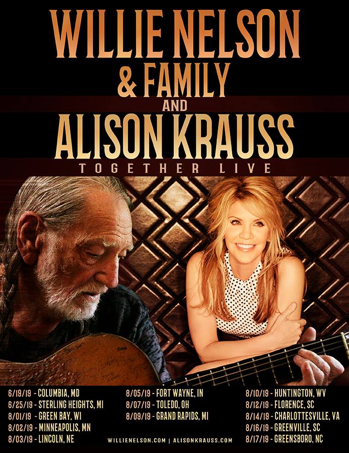Willie Nelson and Alison Krauss Schedule Joint Tour