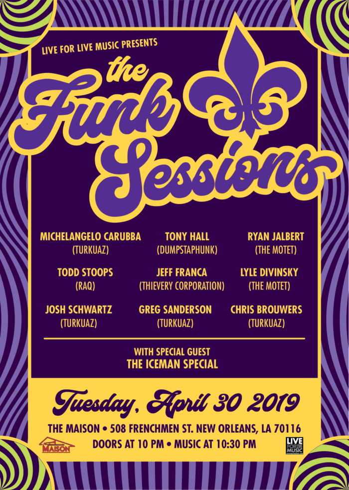 Members of Turkuaz, Dumpstaphunk, The Motet to Play New Orleans Edition of The Funk Sessions