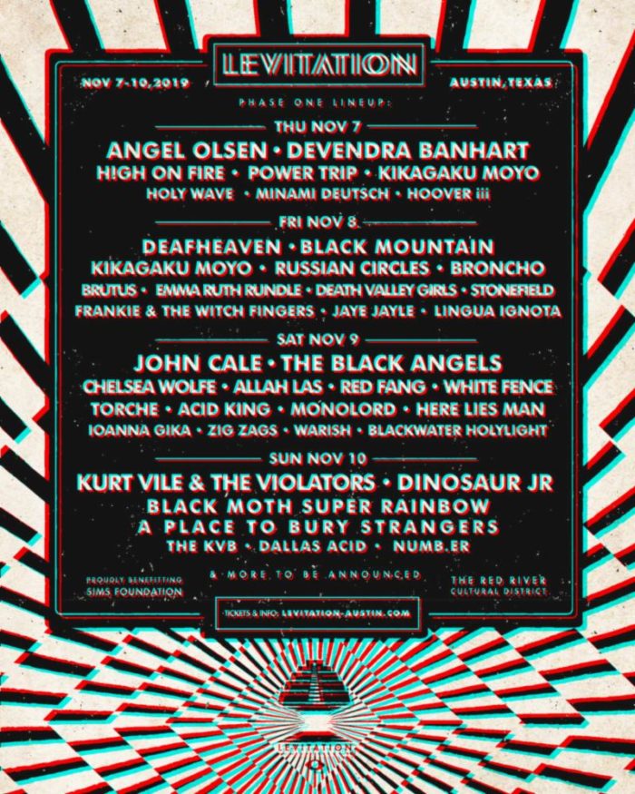 Levitation Festival Reveals Initial 2019 Lineup Featuring Kurt Vile, Dinosaur Jr., Angel Olsen, Devendra Banhart, John Cale