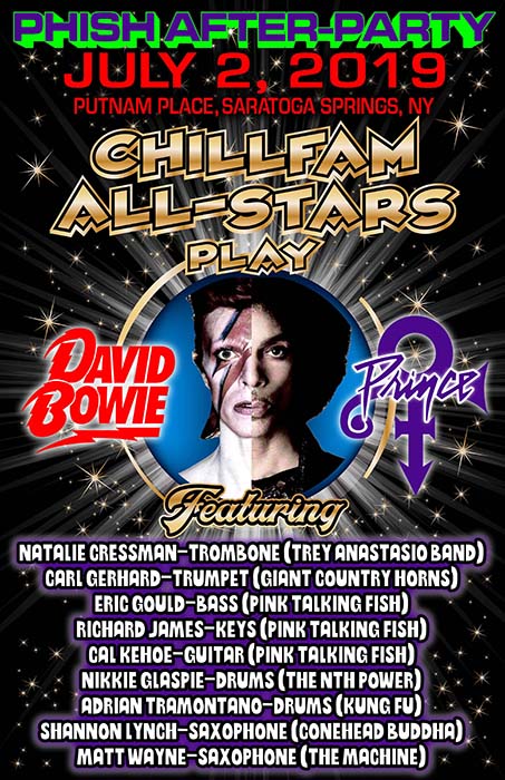Natalie Cressman, Eric Gould, Nikki Glaspie and More to Play Prince/Bowie Themed Phish SPAC After-Party