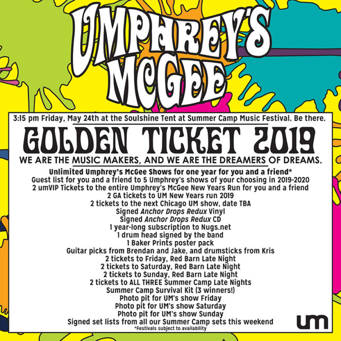 Umphrey’s McGee Detail Golden Ticket Event at Summer Camp