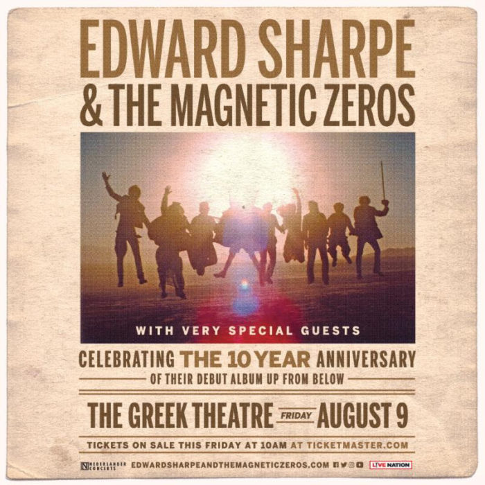 Edward Sharpe and the Magnetic Zeros Schedule Greek Theater Show to Celebrate 10-Year Anniversary of ‘Up From Below’