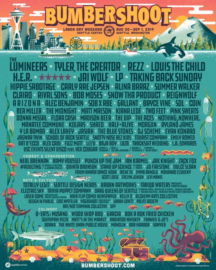 Bumbershoot Sets 2019 Lineup with The Lumineers, Tyler the Creator