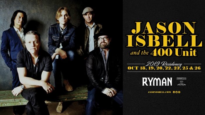 Jason Isbell and The 400 Unit Announce Seven-Show Run at Nashville’s Ryman Auditorium
