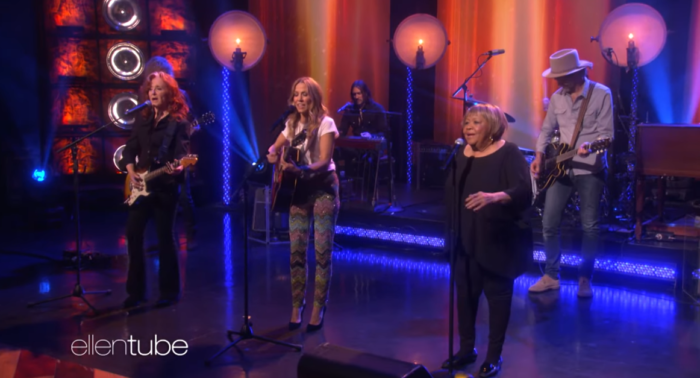 Sheryl Crow, Mavis Staples and Bonnie Raitt Perform “Live Wire” on ‘Ellen’
