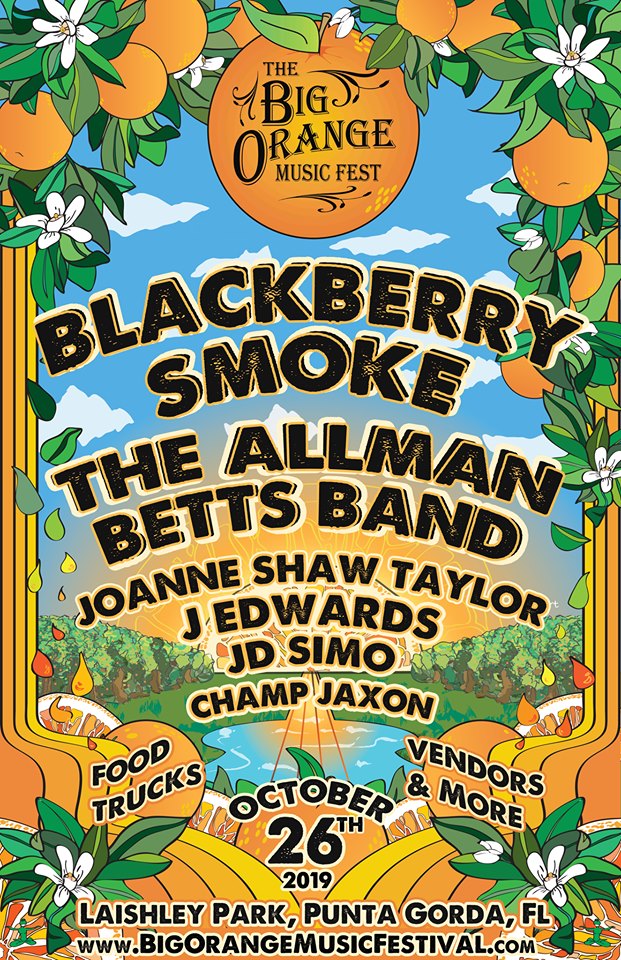 Blackberry Smoke and The Allman Betts Band to Headline Florida’s Big Orange Music Fest
