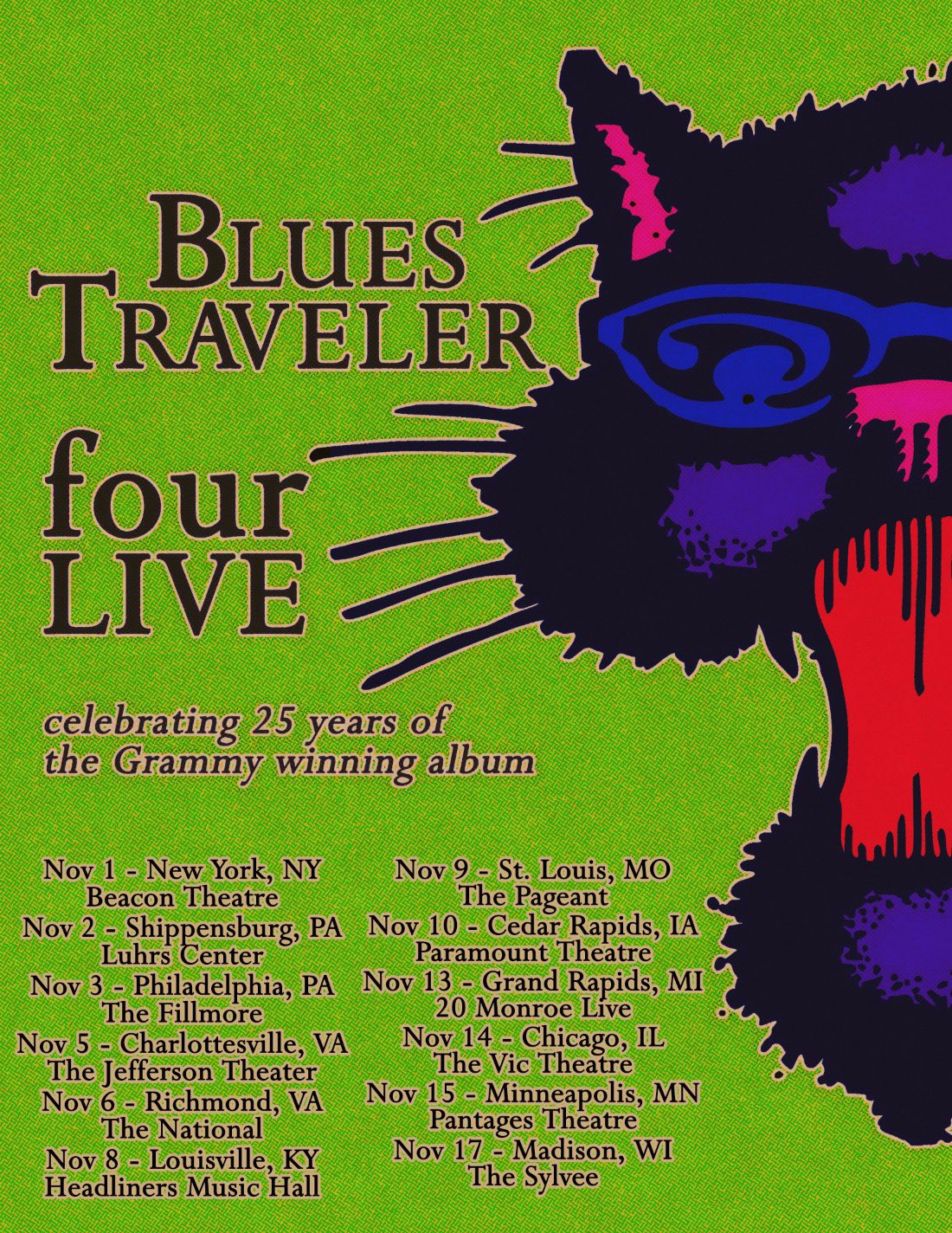 Blues Traveler Schedule 25th Anniversary 'Four' Tour