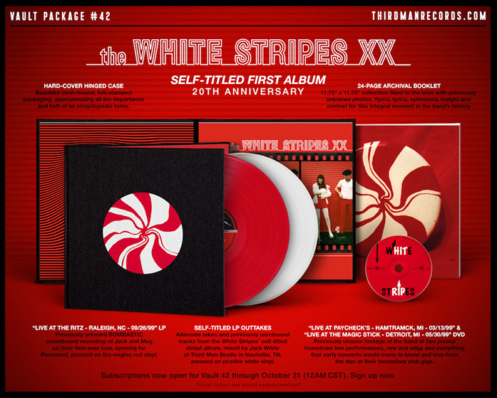 Third Man Records Details New Vault Package Celebrating 20th Anniversary of The White Stripes’ Debut Album, Shares Unreleased “Little Red Book” Cover