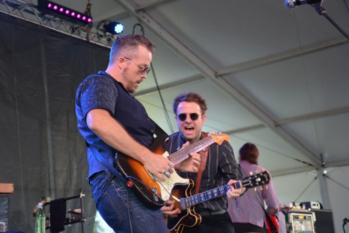 Jason Isbell and Dawes, Newport Folk Festival, 7/27/19- photo by Dean Budnick