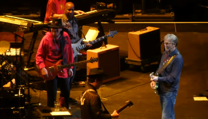 Watch: Santana Joins Eric Clapton for “High Time We Went” in San Francisco