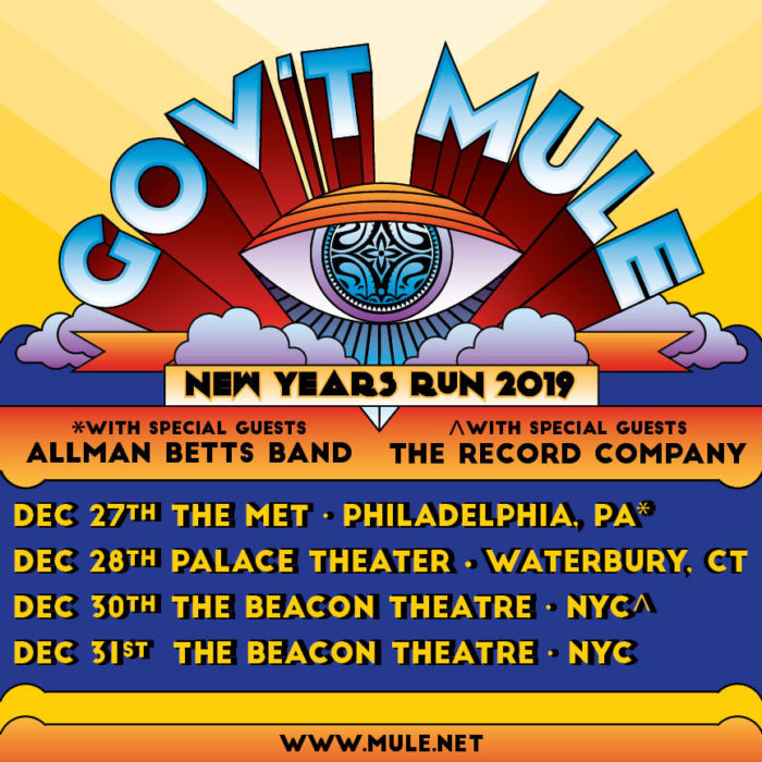 Gov’t Mule Add Connecticut Show to 2019 New Year’s Eve Run