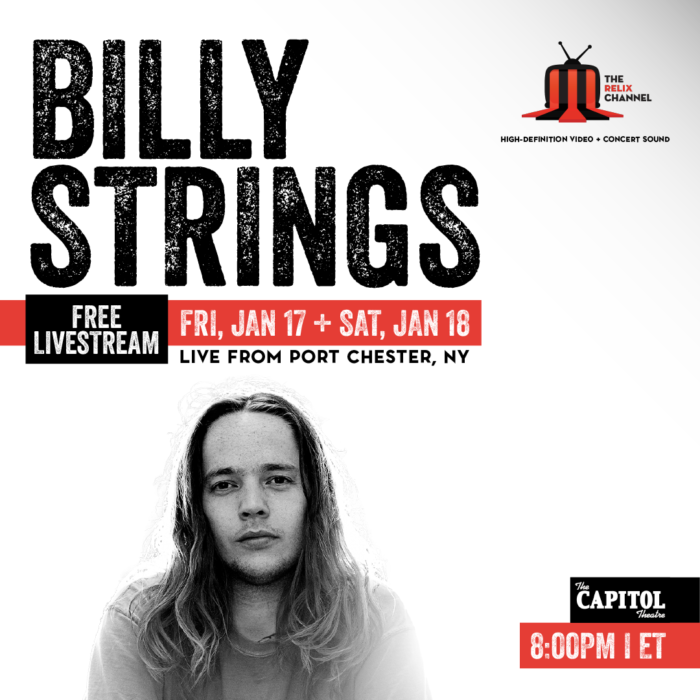The Relix Channel to Offer Free Billy Strings Livestream from The Capitol Theatre