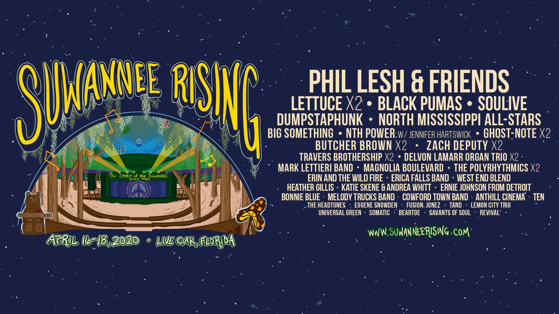 Suwannee Rising Festival Announces Lineup Phil Lesh & Friends, Lettuce