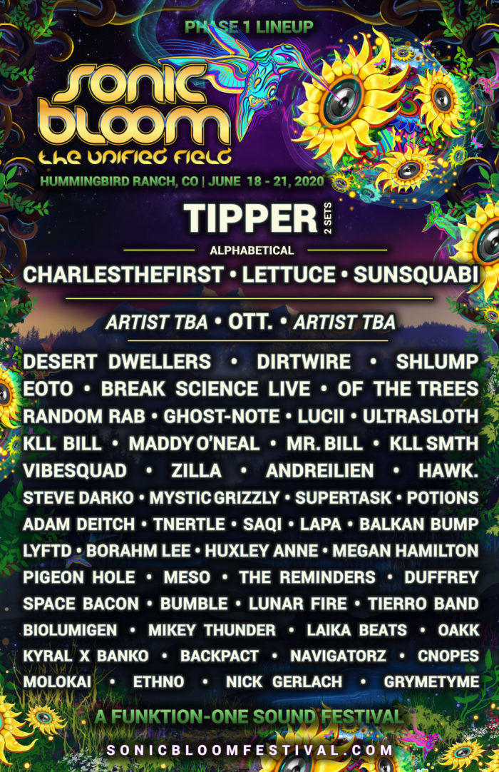 Sonic Bloom Announces Initial Lineup: Tipper, Lettuce, Sunsquabi, EOTO and  More