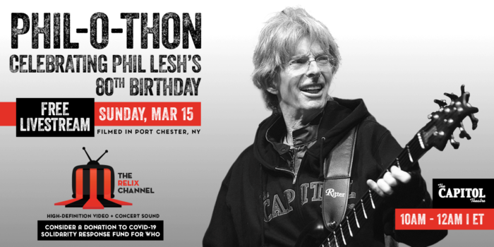 The Relix Channel To Stream Free, All-Day ‘Phil-o-Thon’ To Celebrate Phil Lesh’s Birthday