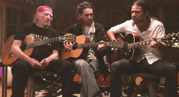 Watch Willie Nelson, Lukas Nelson and Micah Nelson Perform “Turn Off The News” at Their Family Home