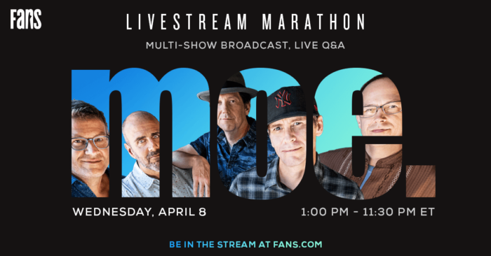 FANS to Present Immersive ‘moe. Marathon’, Featuring Full-Show Broadcasts and Live Interviews