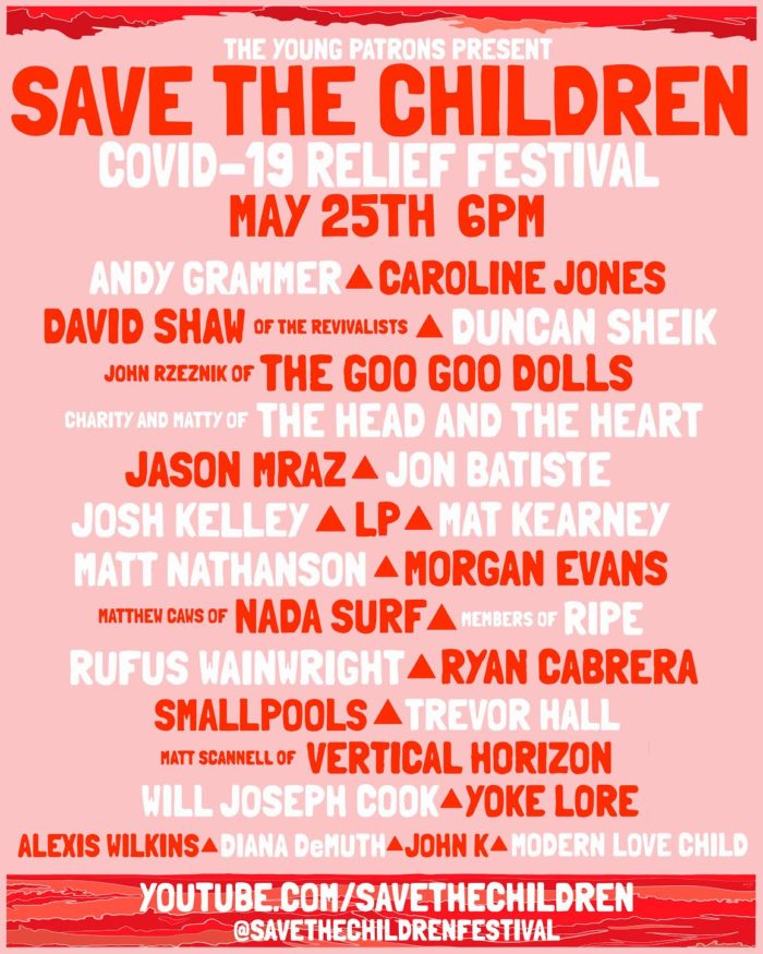 Jon Batiste, David Shaw, Jason Mraz, Rufus Wainwright to Participate in Save the Children’s COVID-19 Relief Festival Livestream