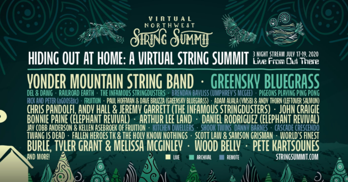 Northwest String Summit Announces ‘Hiding Out At Home’ Virtual Festival, Feat. Yonder Mountain String Band, Greensky Bluegrass and More