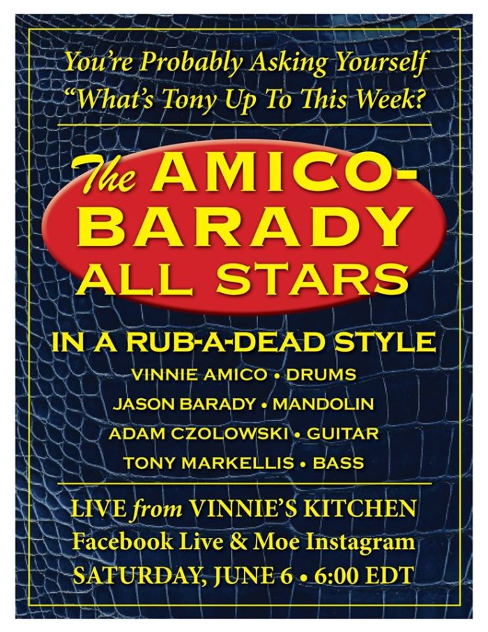 Vinnie Amico, Tony Markellis, Jason Barady and Adam Czolowski Announce Bob Marley/Grateful Dead Livestream