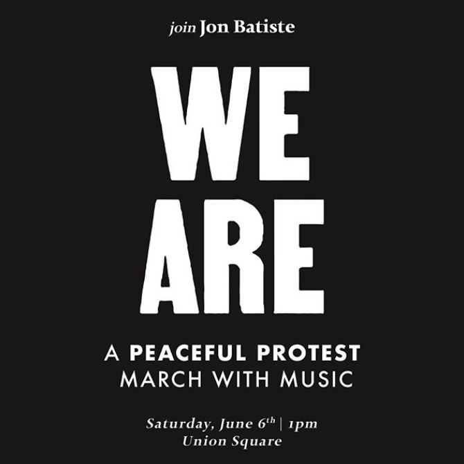 Jon Batiste Schedules “We Are” Peaceful Protest with Music in NYC