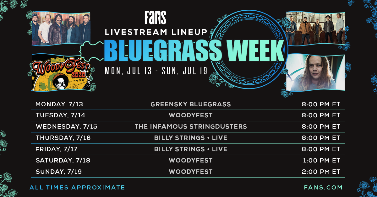 FANS.com Schedules 'Bluegrass Week' with Offerings by Billy Strings