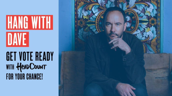Dave Matthews Partners with HeadCount To Video Chat with Fans Who Check Voter Registration