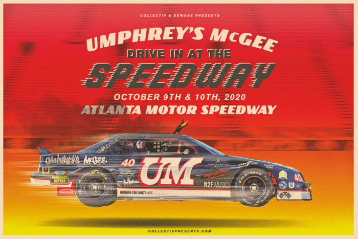 Umphrey’s McGee Prep Two Drive-In Shows at Atlanta Motor Speedway