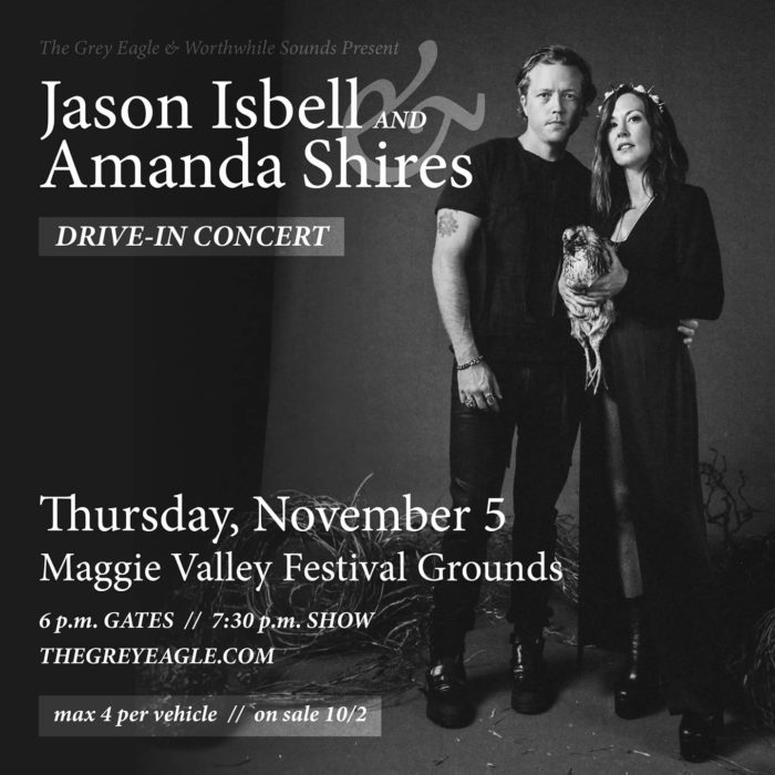 Jason Isbell and Amanda Shires Schedule North Carolina Drive-In Show, Socially-Distant Charleston Shows