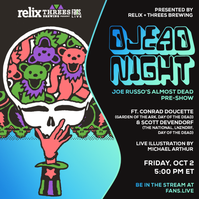 Conrad Doucette and The National’s Scott Devendorf Prep DJead JRAD Pre-Party, Presented by Relix and Threes Brewing