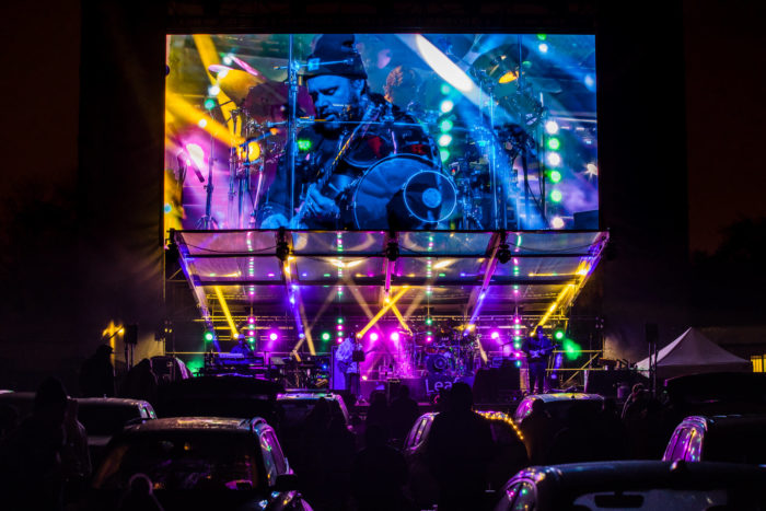 The Disco Biscuits Cover “Run Like Hell,” Bust Out “Rainbow Song” During Drive-In Tour