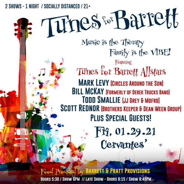 Cervantes Masterpiece Ballroom Reschedules 12th Annual ‘Tunes For Barrett’ Feat. Members of Circles Around the Sun, JJ Grey & Mofro and More