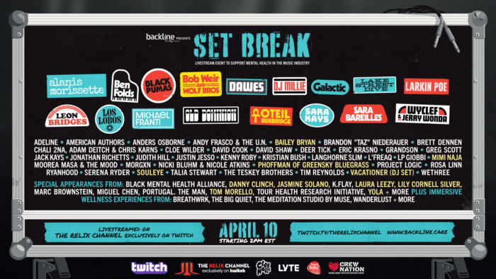 Backline Shares Schedule for Saturday’s ‘Set Break’ Benefit Livestream