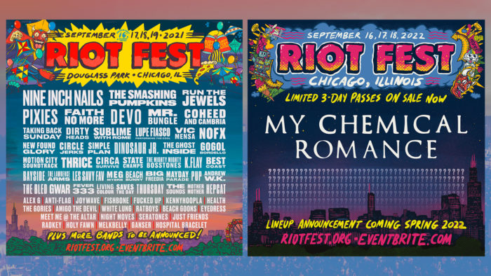 Nine Inch Nails, Smashing Pumpkins, Run The Jewels and More Will Play Riot Fest 2021 – My Chemical Romance Confirmed For 2022
