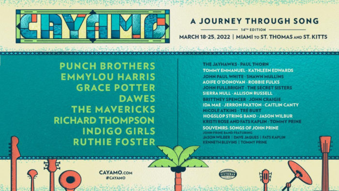 Cayamo Cruise Announces 2022 Lineup: Dawes, Grace Potter, Punch Brothers, Emmylou Harris and More