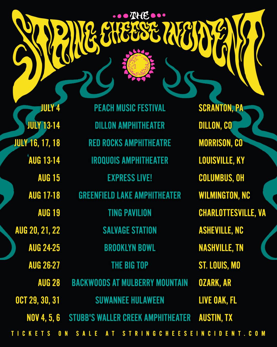 The String Cheese Incident Schedule 13City Summer Tour