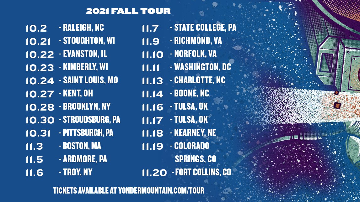 Yonder Mountain String Band Schedule Fall Tour