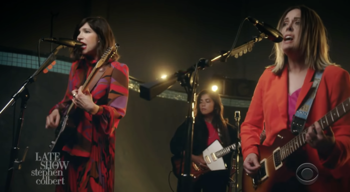 Watch Sleater-Kinney Perform “Worry With You” on ‘Colbert’